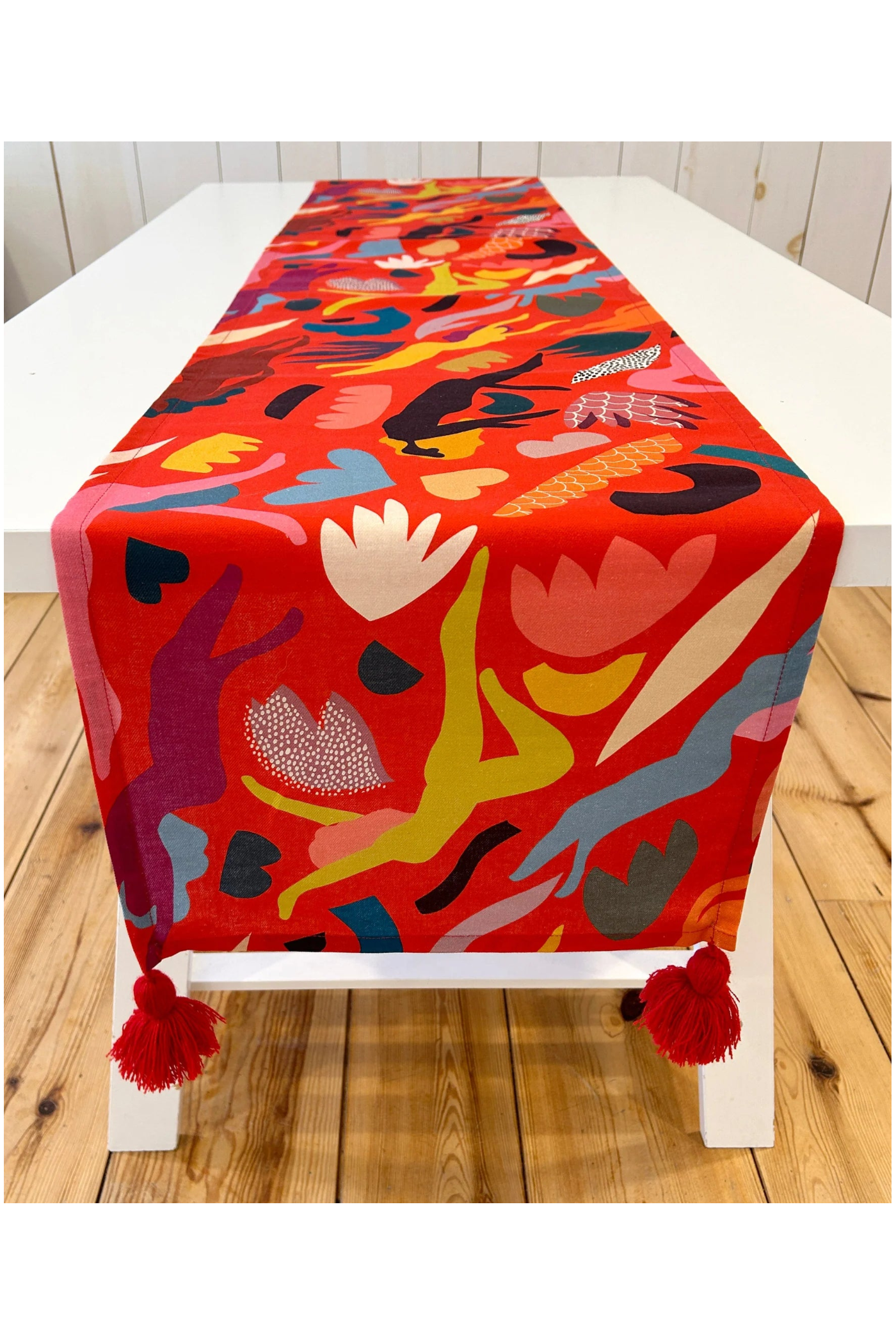 All the Way Table Runner with Pompoms