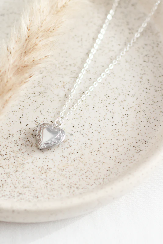 Mini Heart Locket Necklace – Workshop Flock Boutique Ottawa