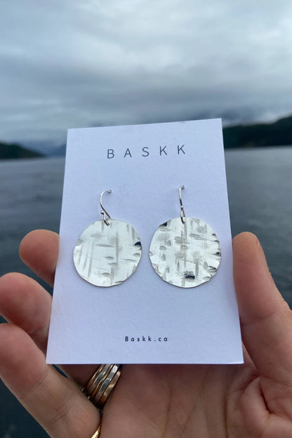 Cross Hatch Circle Dangles