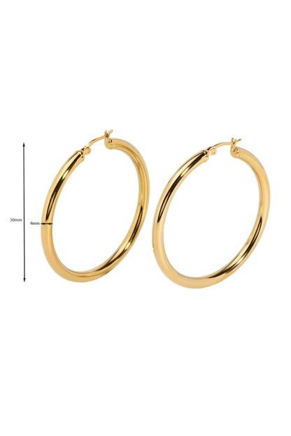 Porto Chunky Classic Hoop Earrings 