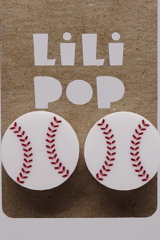 Lili0630 Baseball Earrings