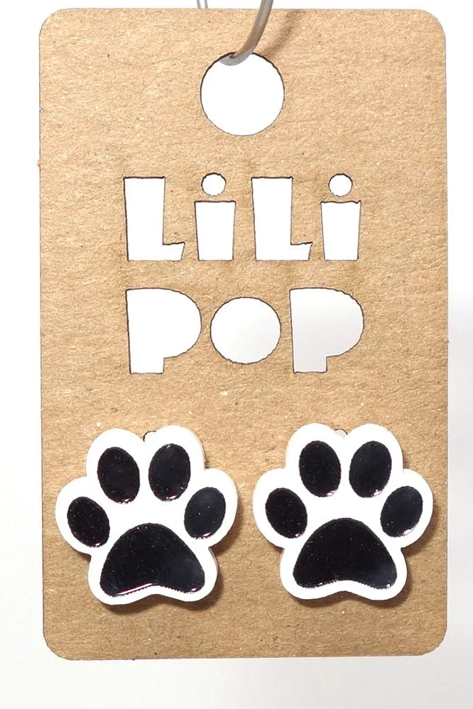 Lili0449 Paw Print Earrings