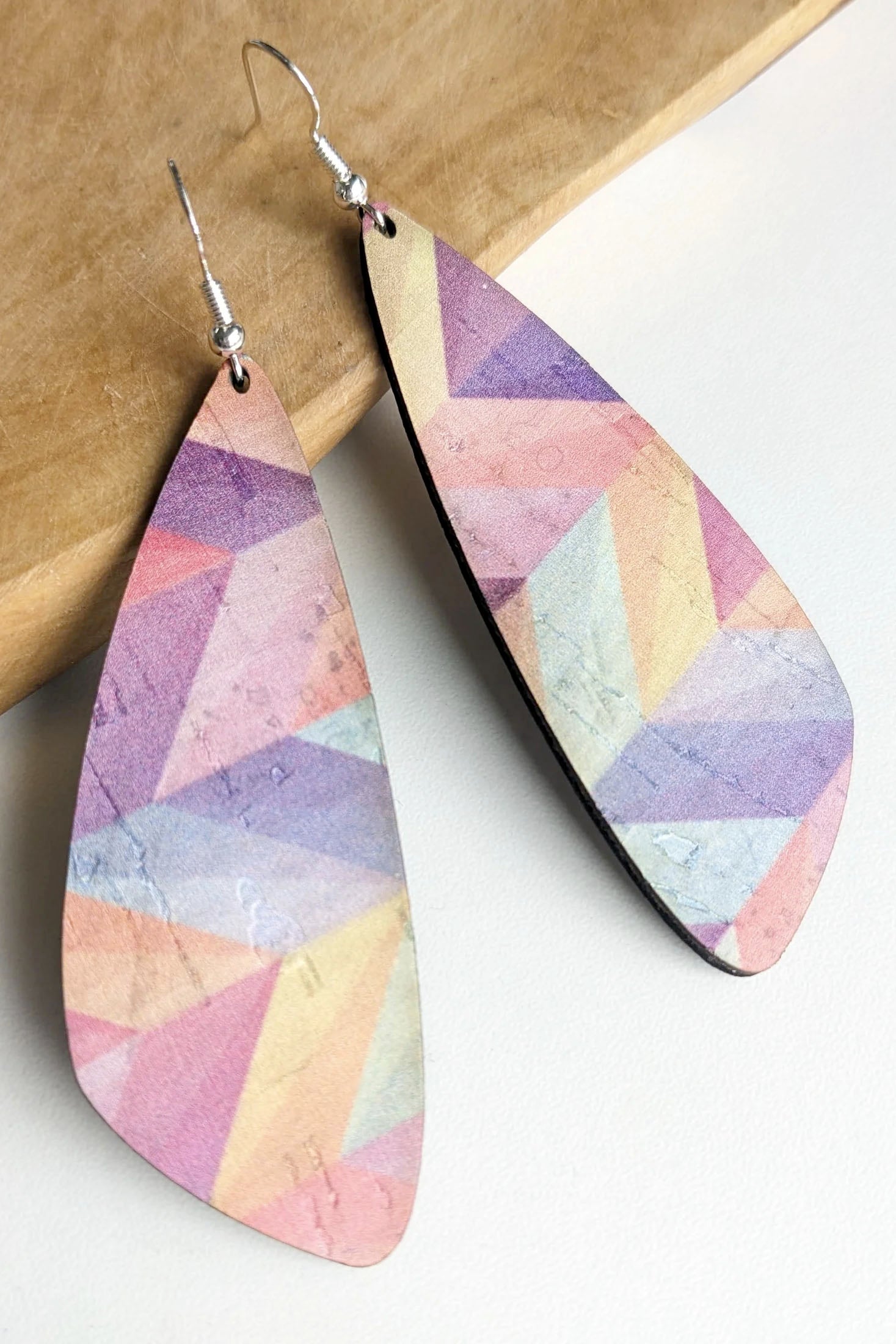 WING Shaped Cork Earrings - SEVERAL COLOUR OPTIONS