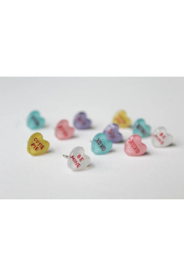 Candy Heart Stud Earrings