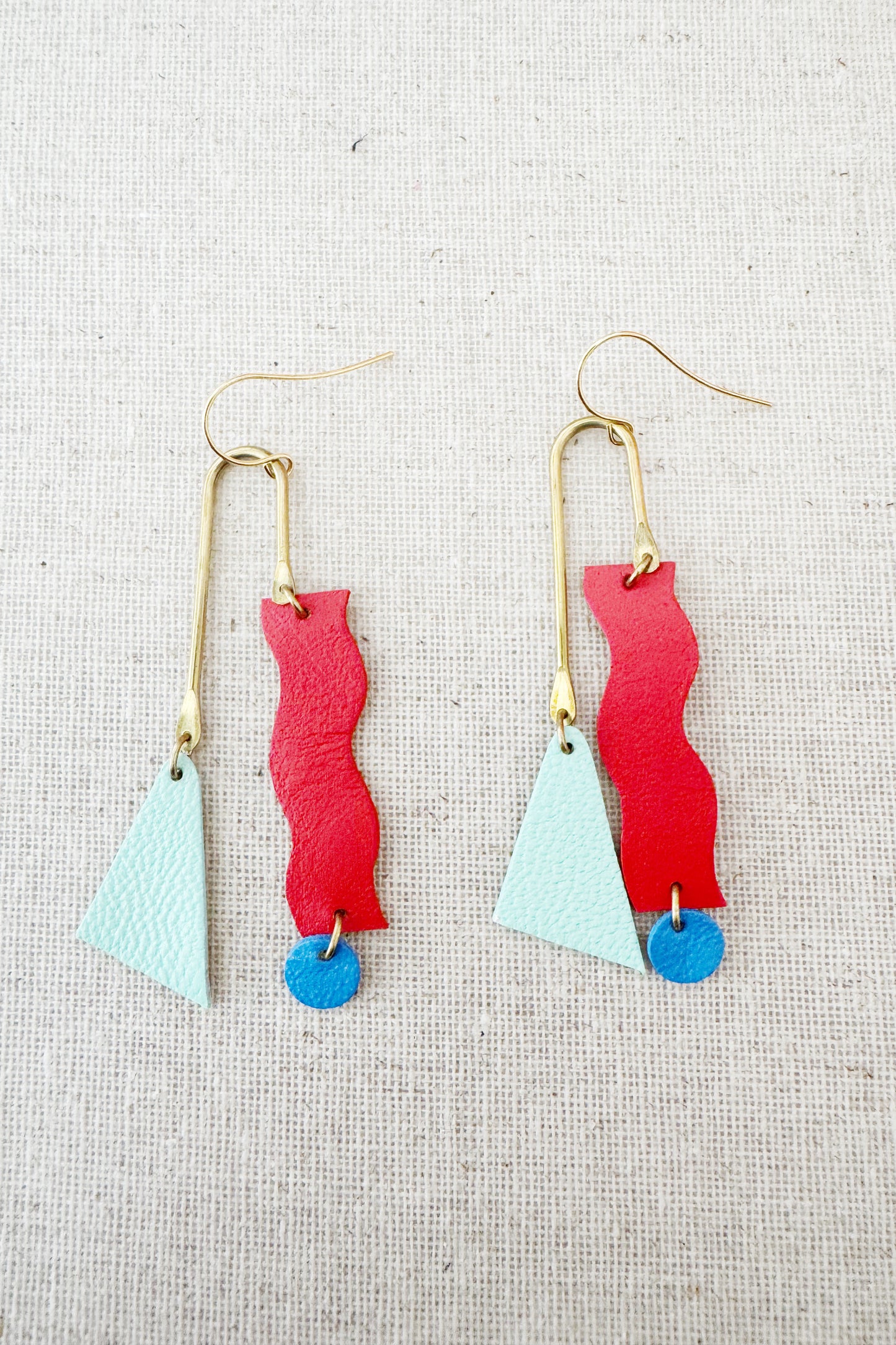 Asymmetrical Squiggle Mobile Earrings