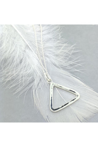 Sterling Silver Triangle Necklace - Fire Element