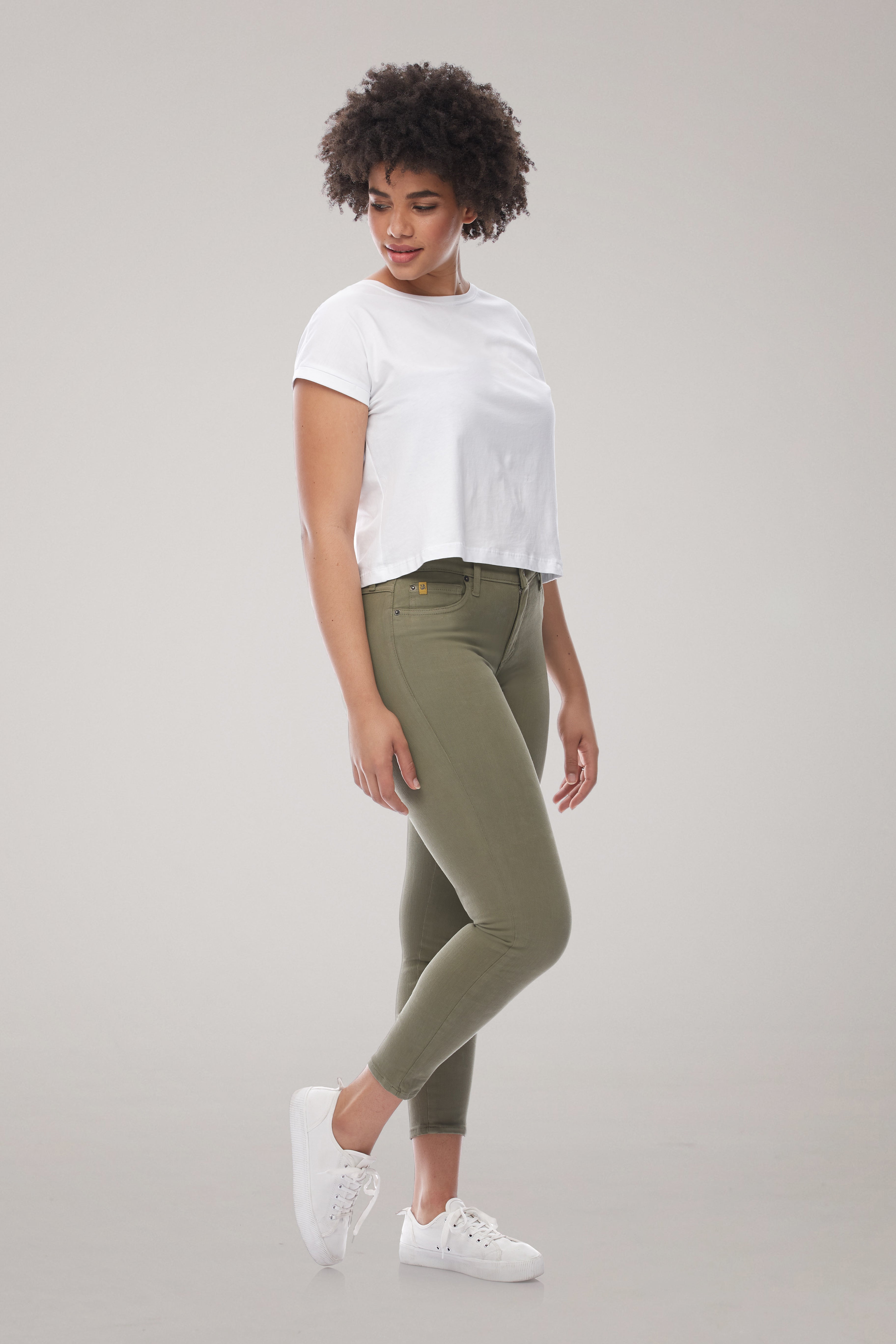 Rachel Classic Rise Skinny Ankle Yoga Jean, Desert Road, 27 inch inseam, sizes 24-34, made in Canada
