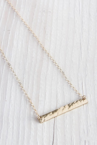 Texture Bar Necklace by Katye Landry, Goldfill, made in Ottawa
