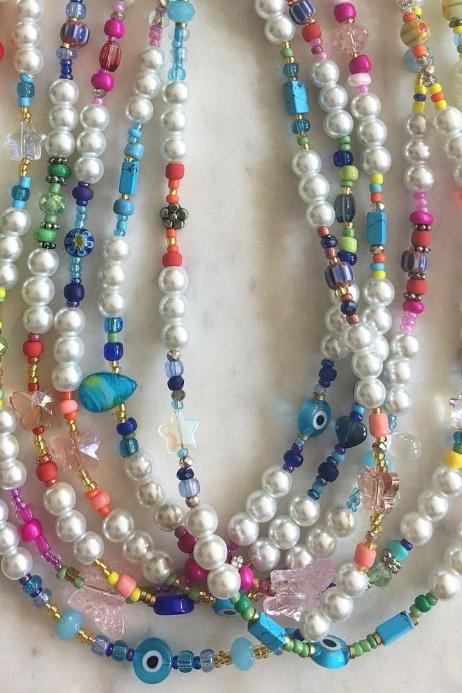 Glass Pearl Necklaces