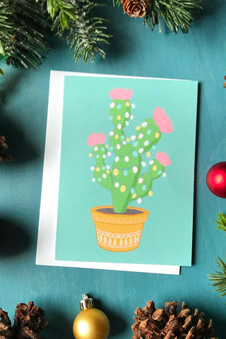 Christmas Cactus Holiday Card - 5 Pack