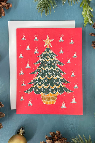 Midcentury Christmas Tree Holiday Card