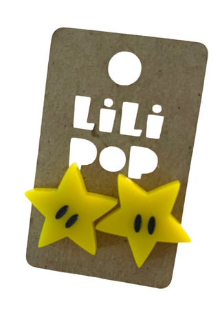 Lili0418 Mario Bros. Star Creations Lilipop Studs