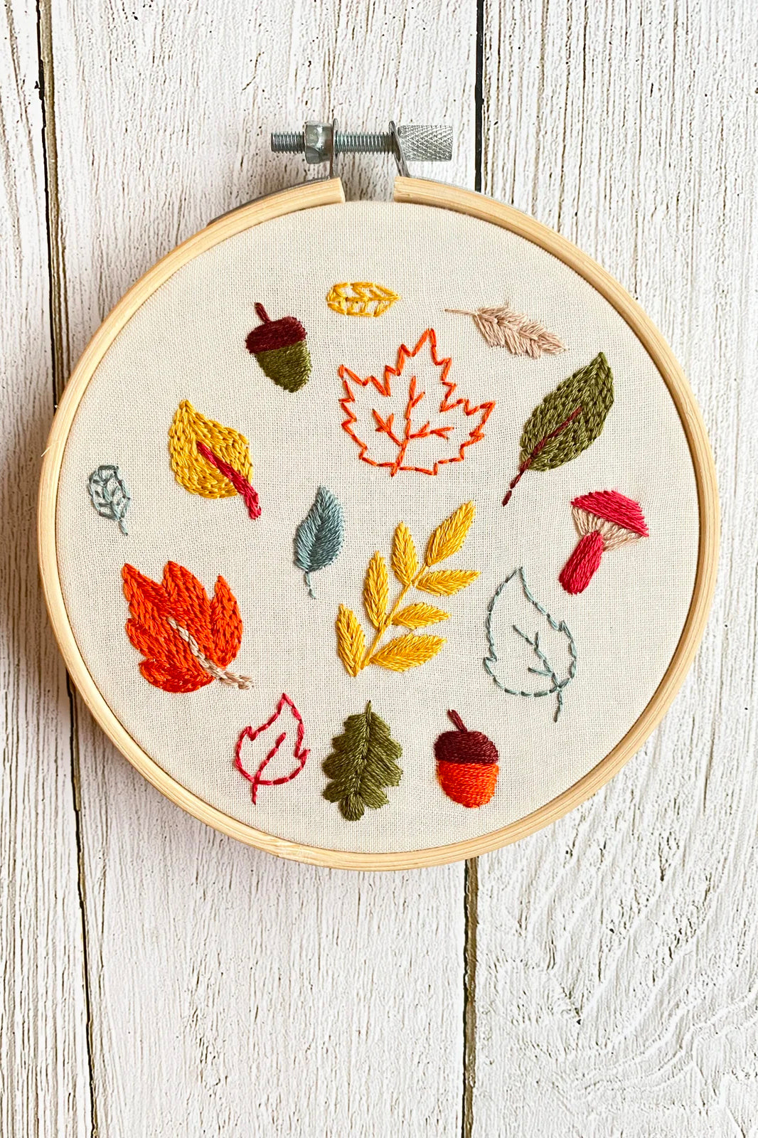 Autumn Leaves Hand Embroidery Kit
