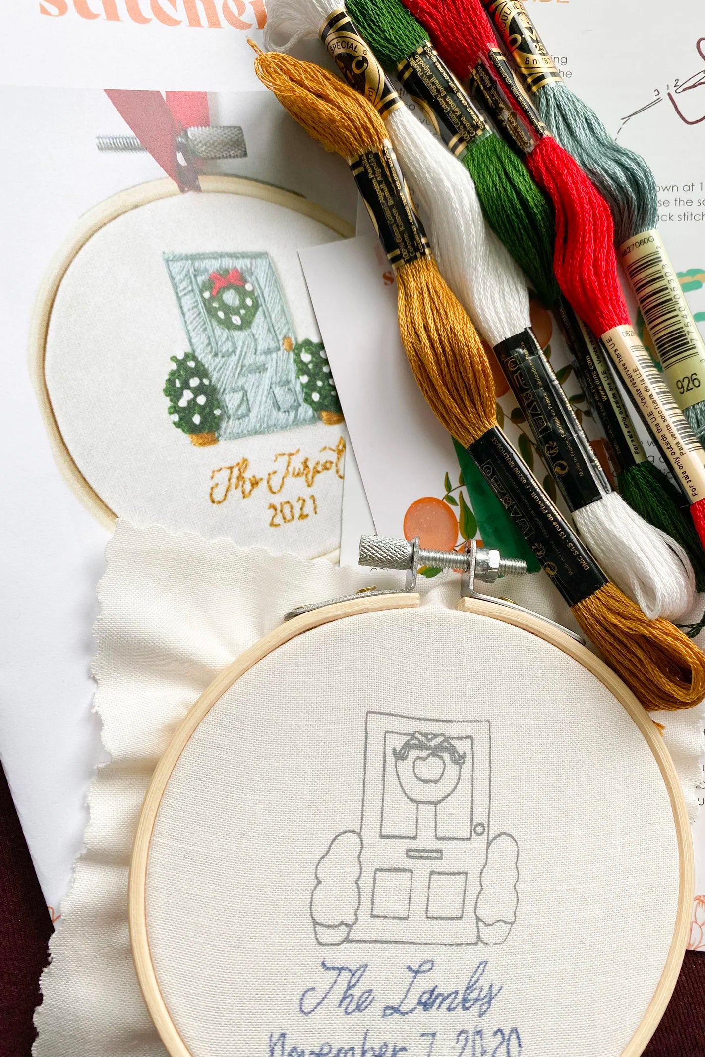 Christmas Door Embroidery Kit