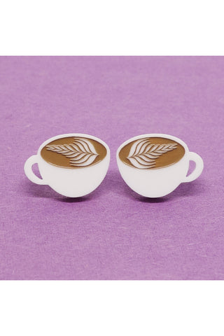 Lili0806 Latte Coffee Stud Earrings