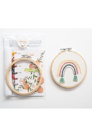 Boho Rainbow Hand Embroidery Kit