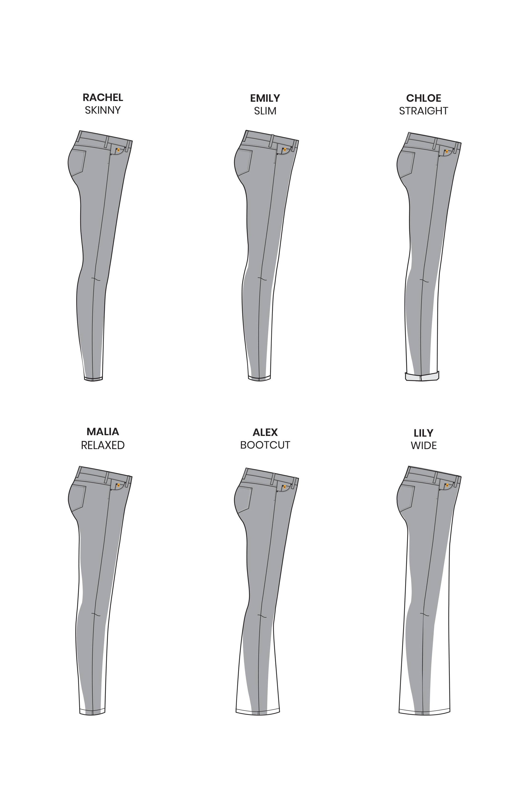 Yoga Jeans Style Chart