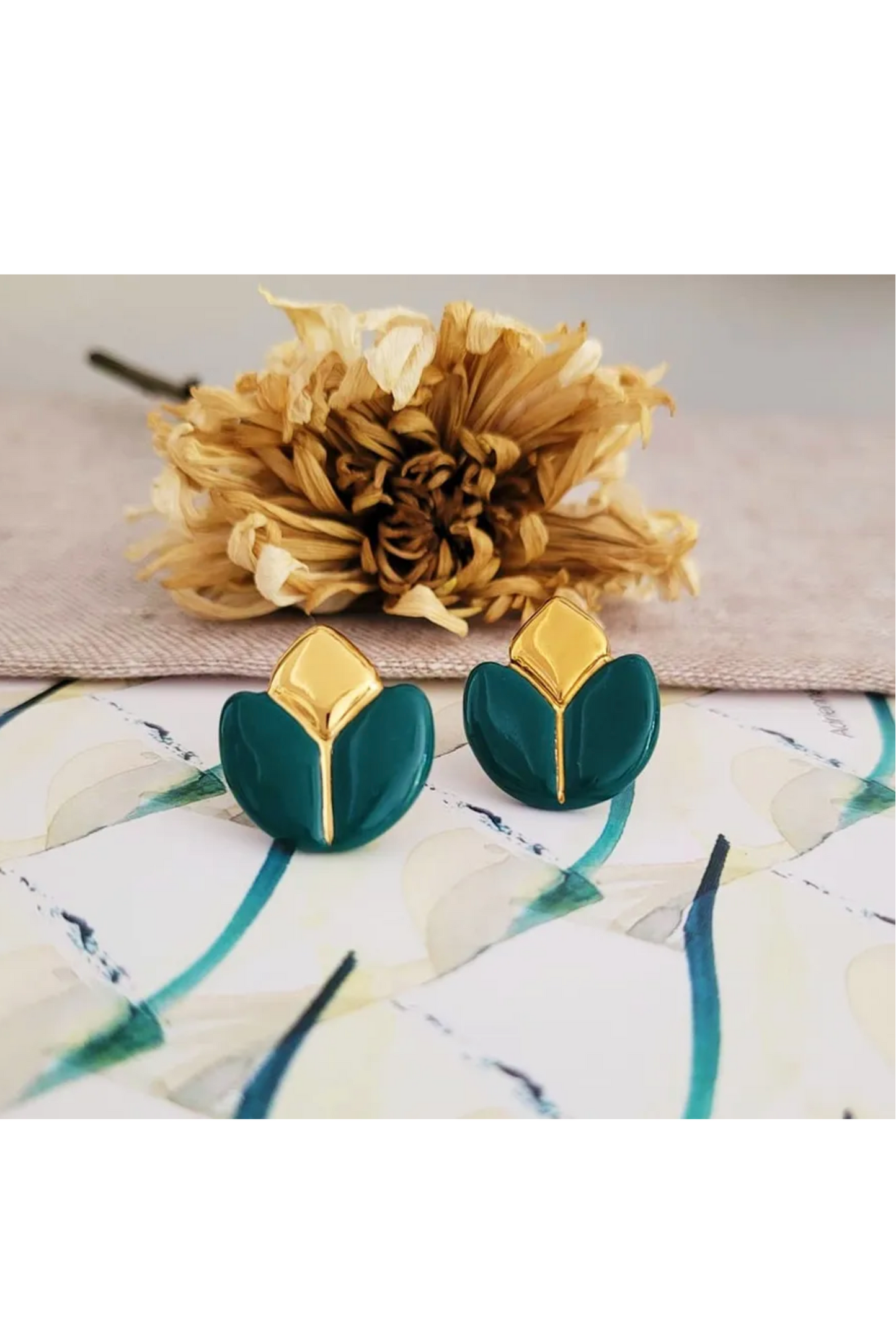 Tulip Ceramic Earrings